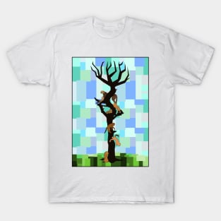 Cheetahs on a tree geometric design T-Shirt